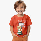 Bear Play Basketball T-Shirt - Organic Cotton Tees for Boys