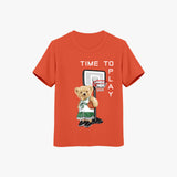 Bear Play Basketball T-Shirt - Organic Cotton Tees for Boys