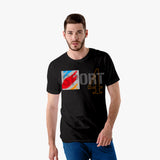 Black Sports T Shirt Men's - Organic Men's Cotton T-Shirt