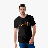 Funny Happy Printed T Shirt Men's  - Organic Cotton Tees