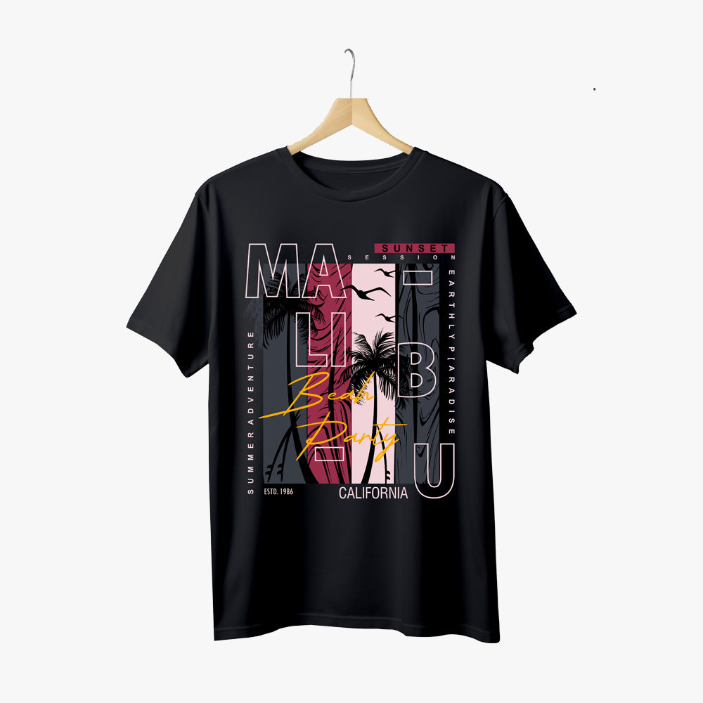 malibu black graphic tee