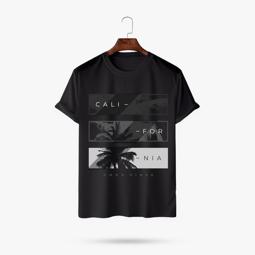 california graphic black womens tee