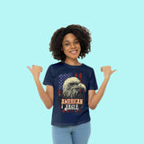 Americaneagle navyblue graphic tee with model