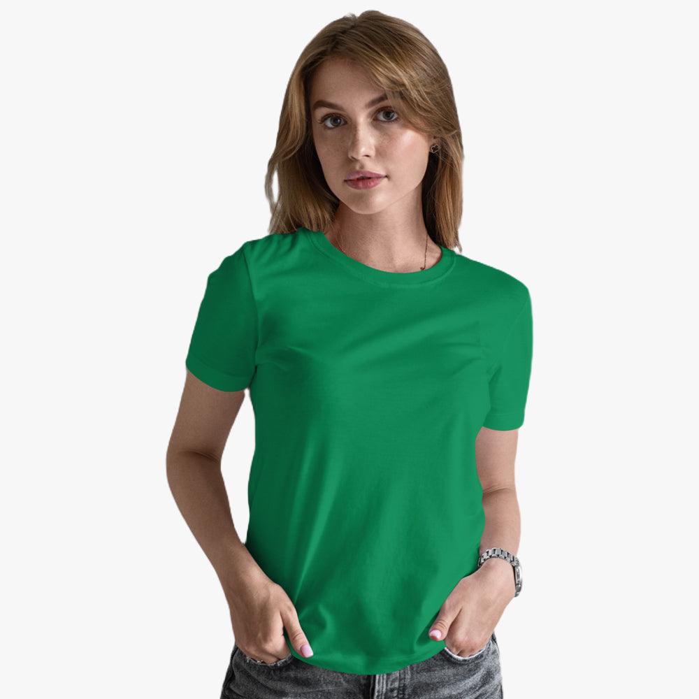 Supersoft Blank T-Shirt | Womens Round Neck T-Shirt - Green